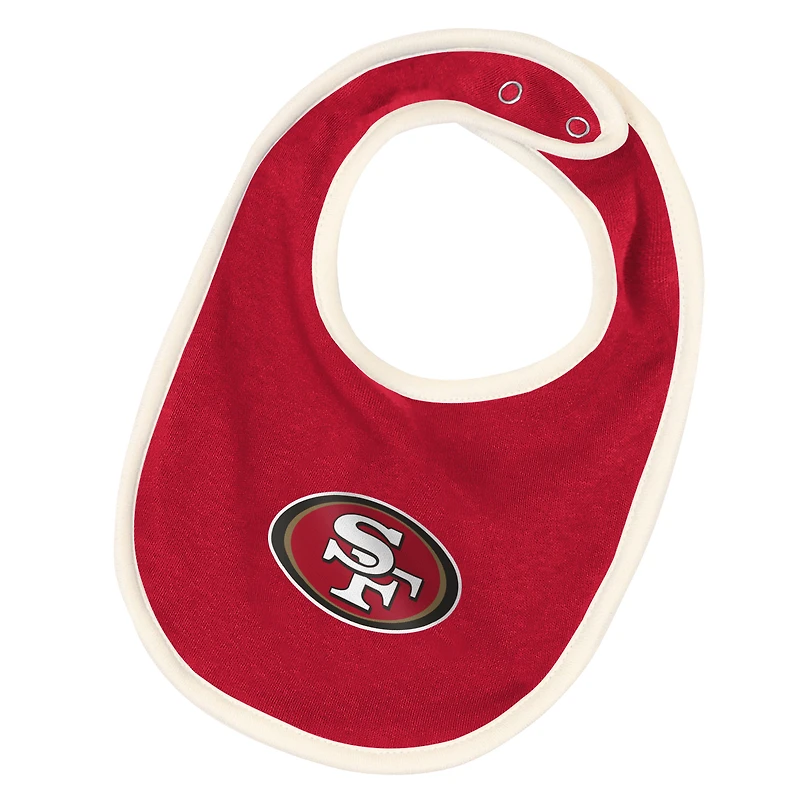 Infant & Newborn Outerstuff San Francisco 49ers Up One Three-Piece Bodysuit, Bib Booties Set
