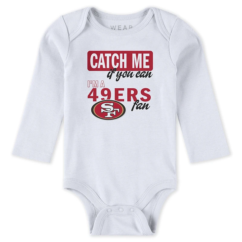 Infant & Newborn WEAR by Erin Andrews San Francisco 49ers Three-Piece Turn Me Around Bodysuits Pant Set