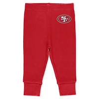 Infant & Newborn WEAR by Erin Andrews San Francisco 49ers Three-Piece Turn Me Around Bodysuits Pant Set