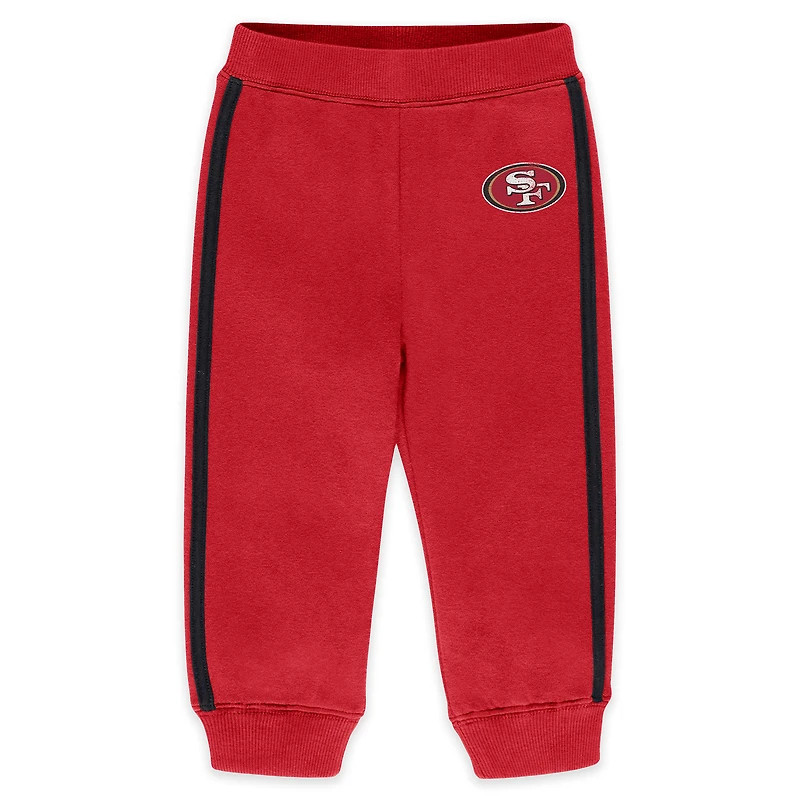 Vêtements pour bébés et nouveau-nés par Erin Andrews Ensemble col ras du cou pantalon en polaire Scarlet San Francisco 49ers
