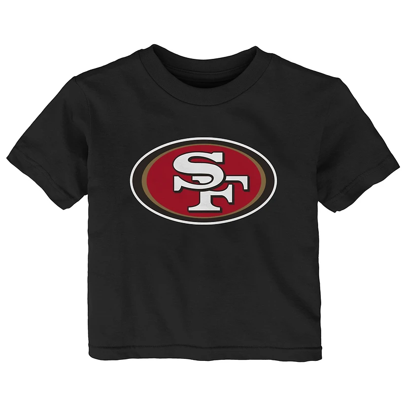 T-shirt noir avec logo principal des San Francisco 49ers pour bébé