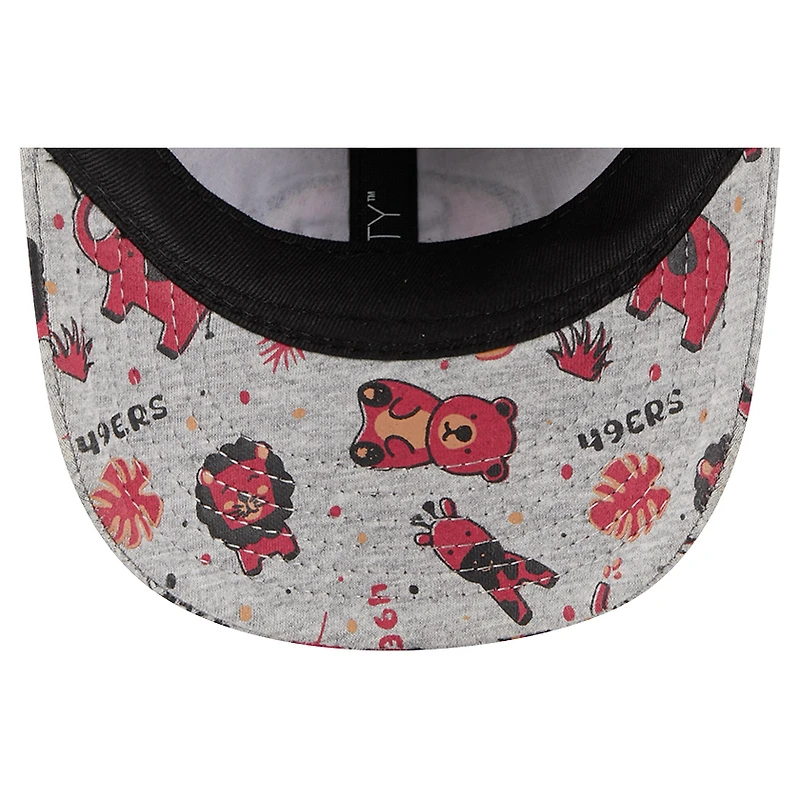 Infant New Era  Gray San Francisco 49ers Animal 9TWENTY Adjustable Hat