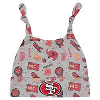 Infant New Era Gray San Francisco 49ers Animal Baby Beanie Cuffed Knit Hat