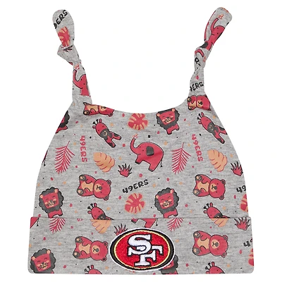 Bonnet à revers en tricot gris San Francisco 49ers Animal pour bébé New Era