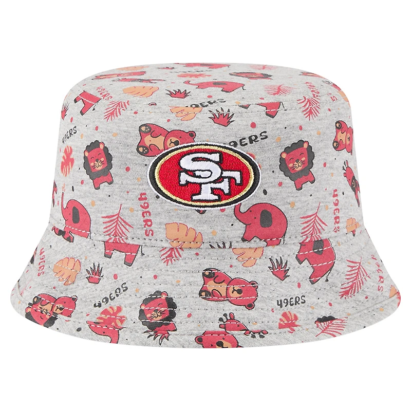 Infant New Era  Gray San Francisco 49ers Animal Bucket Hat