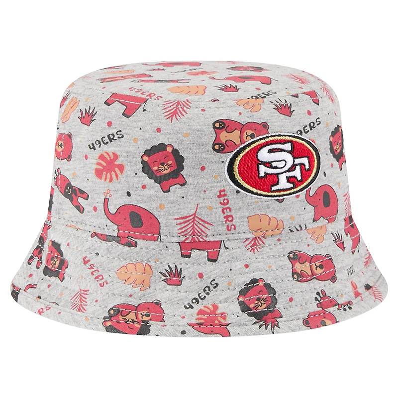 Infant New Era  Gray San Francisco 49ers Animal Bucket Hat