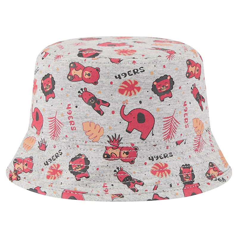 Infant New Era  Gray San Francisco 49ers Animal Bucket Hat