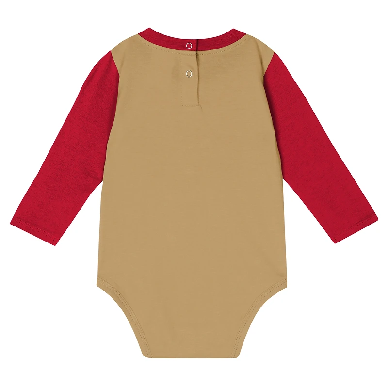 Ensemble body à manches longues et pantalon Scarlet San Francisco 49ers Double Up pour bébé
