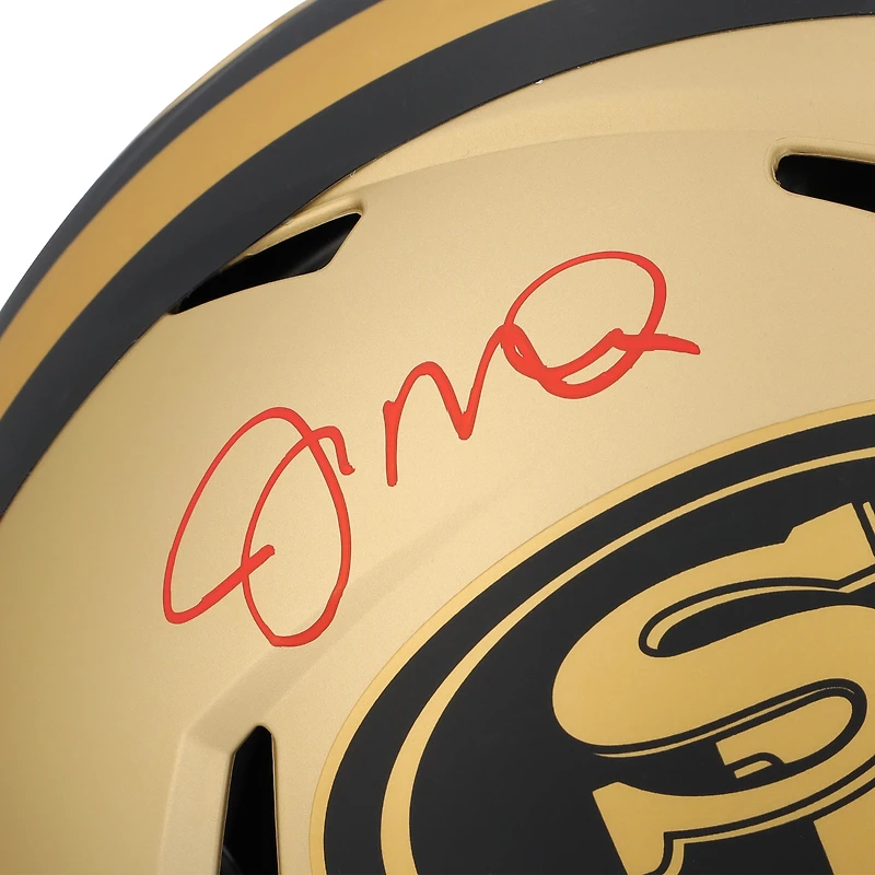 Casque Riddell Rave Speed authentique dédicacé par Jerry Rice et Joe Montana des 49ers de San Francisco
