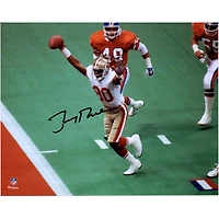 Jerry Rice San Francisco 49ers Autographed 8" x 10" Hands Up vs. Broncos Photograph