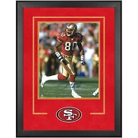 Jerry Rice San Francisco 49ers Autographed Deluxe Framed 16" x 20" Red Running Solo Photograph