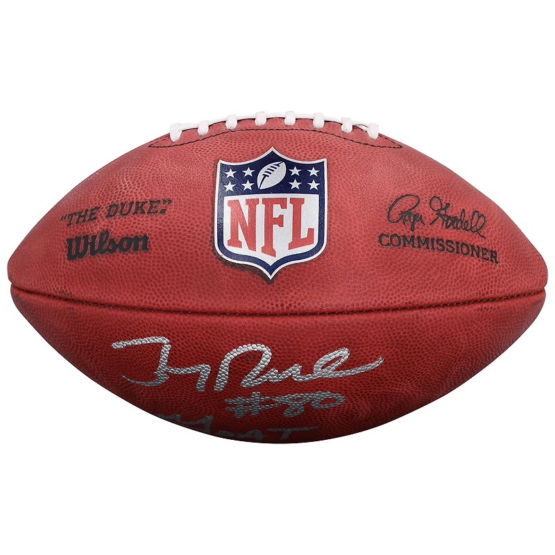 Jerry Rice San Francisco 49ers Autographed Duke Full Color Football with "Goat" Inscription