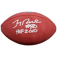 Ballon de football américain Duke en couleurs, autographié par Jerry Rice des 49ers de San Francisco, avec inscription « HOF 2010 ».