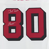 Jerry Rice San Francisco 49ers Autographed Mitchell and Ness White Authentic Jersey with "GOAT" Inscription