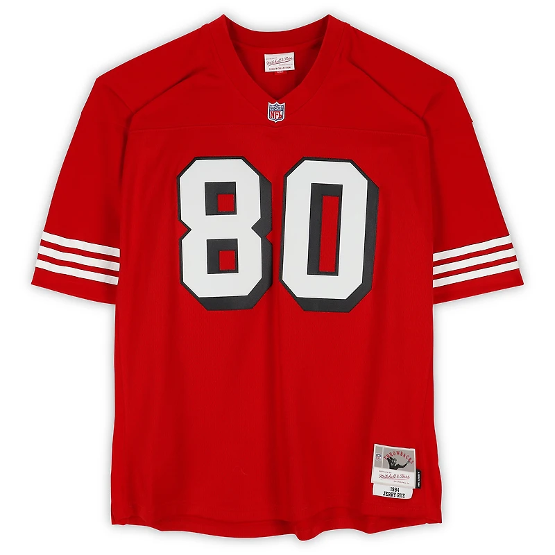 Jerry Rice San Francisco 49ers Autographed Red Mitchell & Ness 1994 Replica Jersey with "Goat" Inscription