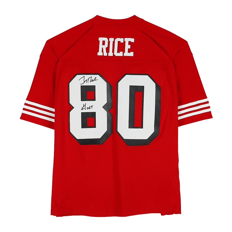 Jerry Rice San Francisco 49ers Autographed Red Mitchell & Ness 1994 Replica Jersey with "Goat" Inscription