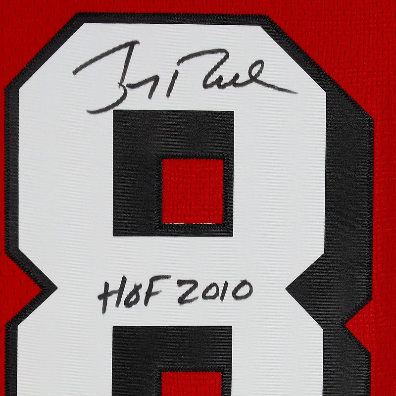 Jerry Rice San Francisco 49ers Autographed Red Mitchell & Ness Replica Jersey with "HOF 2010" Inscription