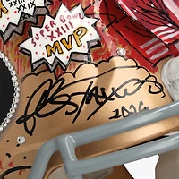 Jerry Rice San Francisco 49ers Autographed Riddell Speed Authentic Helmet with "HOF 2010" Inscription - Art by Charles Fazzino - NF70444397