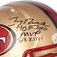 Jerry Rice San Francisco 49ers Autographed Riddell Speed Authentic Helmet with "HOF 2010,  SB XXIII MVP" Inscription 