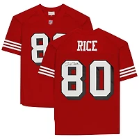 Maillot Mitchell & Ness Legacy écarlate autographié par Jerry Rice des 49ers de San Francisco