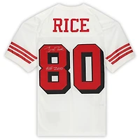 Jerry Rice San Francisco 49ers Autographed White Mitchell & Ness Authentic Jersey with "HOF 2010" Inscription