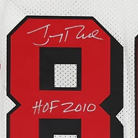 Maillot authentique autographié par Jerry Rice des San Francisco 49ers avec Mitchell & Ness et inscription « HOF 2010 »