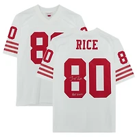 Jerry Rice San Francisco 49ers Autographed White Mitchell & Ness Legacy Jersey with "HOF 2010" Inscription