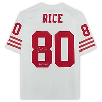 Jerry Rice San Francisco 49ers Autographed White Mitchell & Ness Replica Jersey with "HOF 2010" Inscription