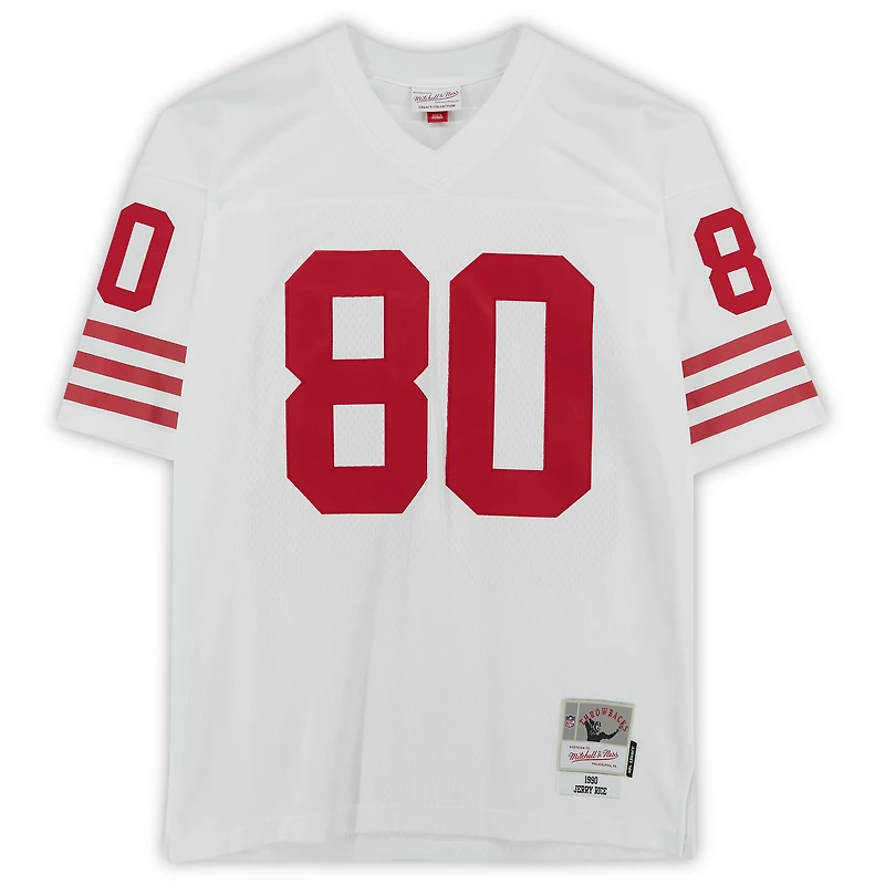 Jerry Rice San Francisco 49ers Autographed White Mitchell & Ness Replica Jersey with "HOF 2010" Inscription
