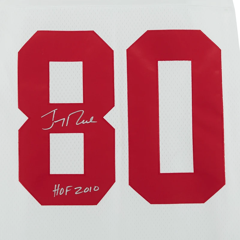 Jerry Rice San Francisco 49ers Autographed White Mitchell & Ness Replica Jersey with "HOF 2010" Inscription