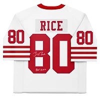 Jerry Rice San Francisco 49ers Autographed White Mitchell & Ness Replica Jersey with "HOF 2010" Inscription