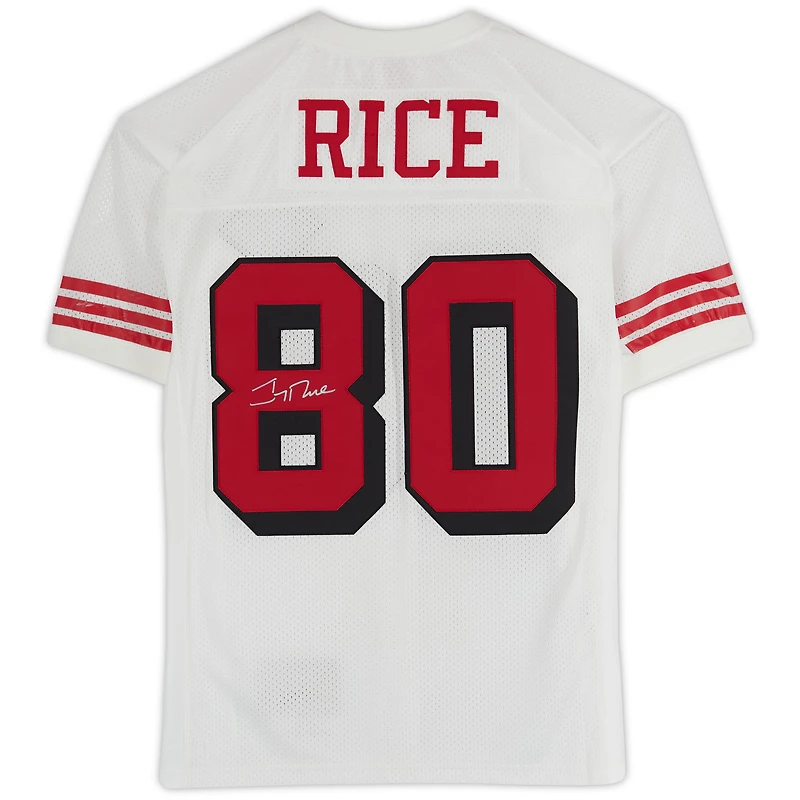 Maillot authentique Mitchell & Ness autographié par Jerry Rice des San Francisco 49ers