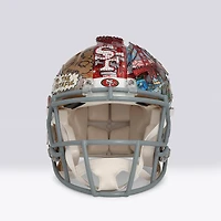 Jerry Rice, Steve Young & Joe Montana San Francisco 49ers Autographed Riddell Speed Authentic Helmet with Multiple Inscriptions - Art by Charles Fazzino - NF70444585