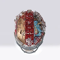 Jerry Rice, Steve Young & Joe Montana San Francisco 49ers Autographed Riddell Speed Authentic Helmet with Multiple Inscriptions - Art by Charles Fazzino - NF70444585