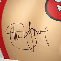 Casque authentique Riddell Throwback autographié par Joe Montana et Steve Young des 49ers de San Francisco