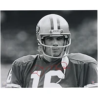 Joe Montana San Francisco 49ers Autographed 16" x 20" Black & White Close Up Photograph