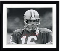 Joe Montana San Francisco 49ers Autographed 16" x 20" Black & White Close Up Photograph
