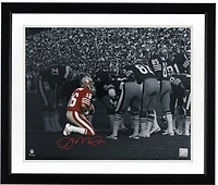 Photo dédicacée de Joe Montana, joueur des 49ers de San Francisco (40,6 x 50,8 cm), prise lors du regroupement.