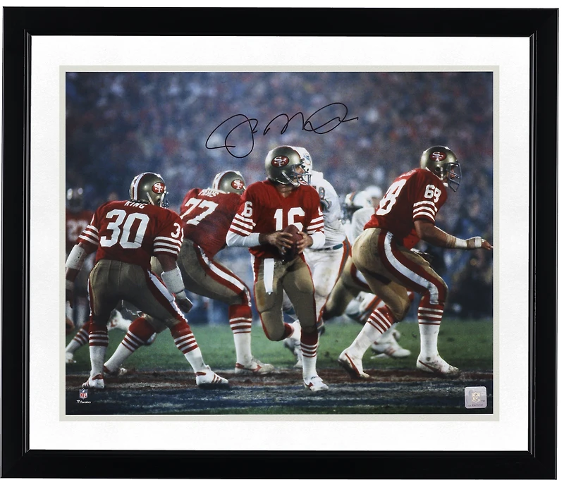 Joe Montana San Francisco 49ers Autographed 16" x 20" Super Bowl XIX Dropback Photograph