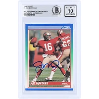 Joe Montana San Francisco 49ers Autographed 1990 Score #1 Beckett Fanatics Witnessed Authenticated 10 Card