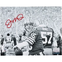 Joe Montana San Francisco 49ers Autographed 8" x 10" Black & White Warm Up Photograph