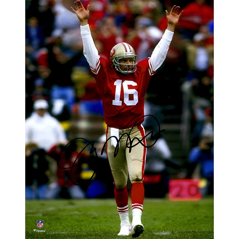 Joe Montana San Francisco 49ers Autographed 8" x 10" Hands Up Photograph