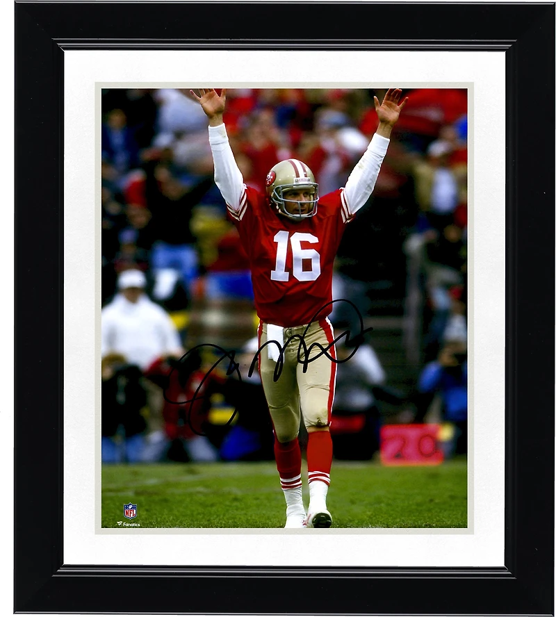 Photo dédicacée de Joe Montana (San Francisco 49ers) - 20 x 25 cm (8 x 10 pouces), mains levées