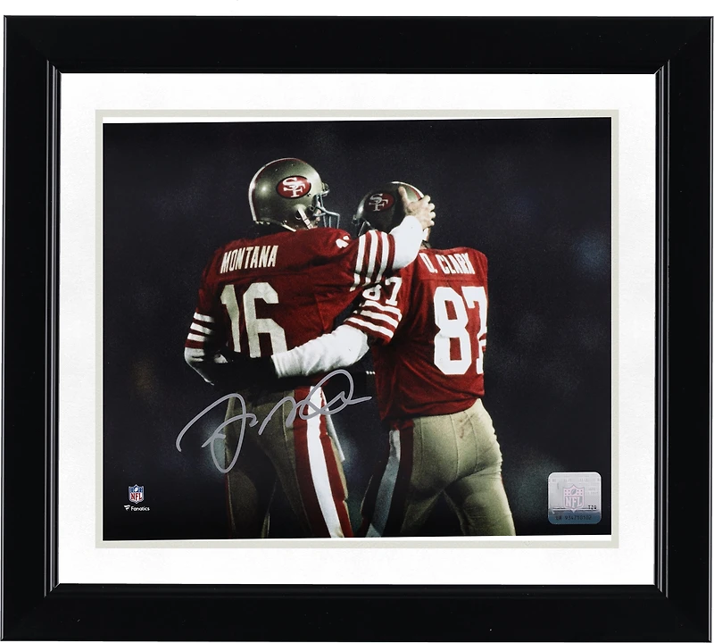 Joe Montana San Francisco 49ers Autographed 8" x 10" with Dwight Clark Photograph