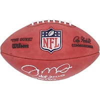 Ballon de football en couleur autographié Duke par Joe Montana des San Francisco 49ers avec plusieurs inscriptions