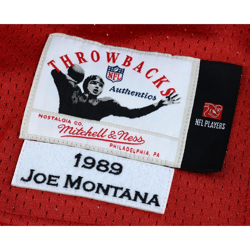 Joe Montana San Francisco 49ers Autographed Mitchell & Ness Red Authentic Jersey with ''HOF 2000'' Inscription