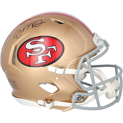 Casque Riddell authentique rétro Speed, autographié par Joe Montana, des 49ers de San Francisco (1964-1995).