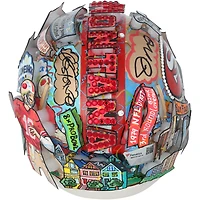 Joe Montana San Francisco 49ers Autographed Riddell 1964-95 Throwback Speed Mini Helmet - Art by Charles Fazzino - WN55916214