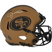 Casque authentique autographié Riddell 2023 Salute to Service Speed ​​des San Francisco 49ers de Joe Montana