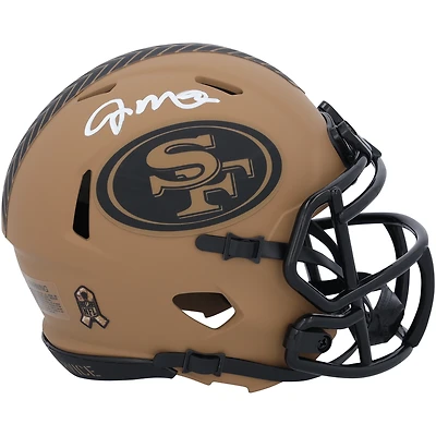 Joe Montana San Francisco 49ers Autographed 2024 Salute to Service Speed Mini Helmet